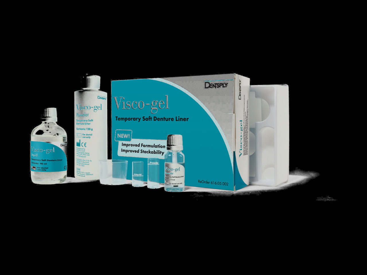 Dentsply DeTrey 61605002 Visco Gel Tissue Conditioner & Temporary Soft Liner Material Kit Dentsply DeTrey 61605002 Visco Gel Tissue Conditioner & Temporary Soft Liner Material Kit